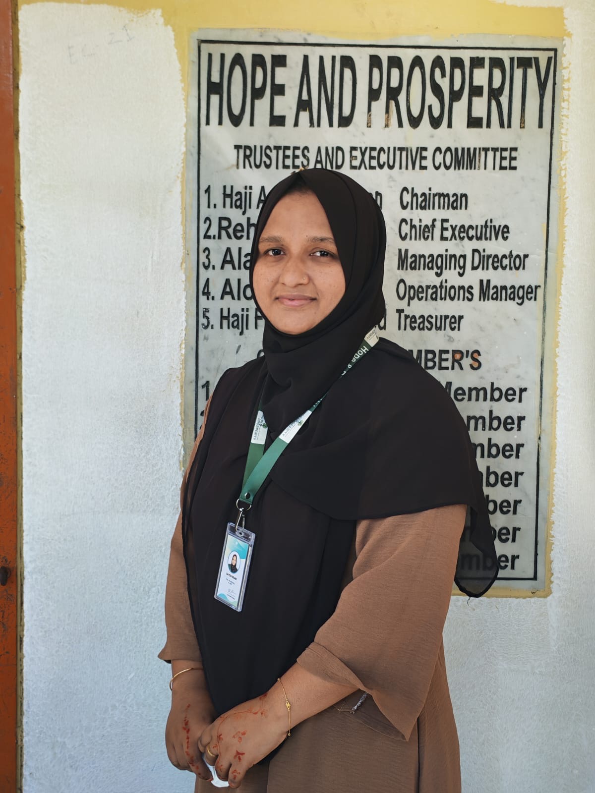 Sayda Islam, Principal at Hope and Prosperity