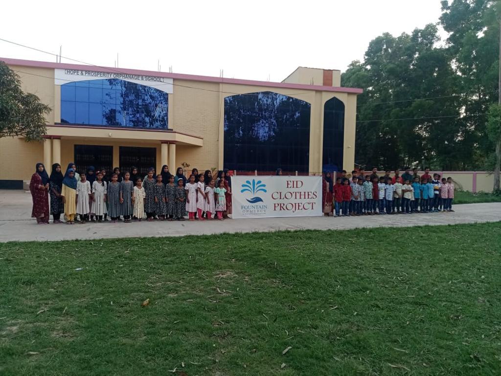 Children and community members gathered at a Hope and Prosperity project in Bangladesh