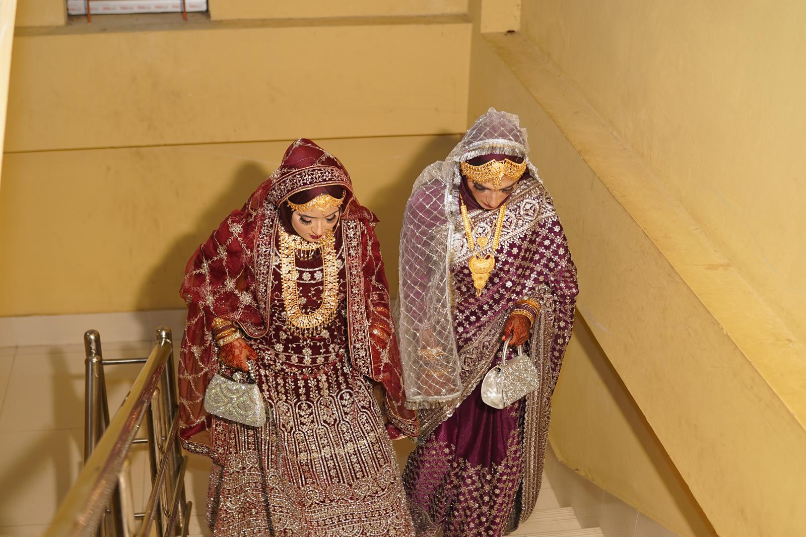 Rumana Begum and Eyarun Nessa together on their wedding day